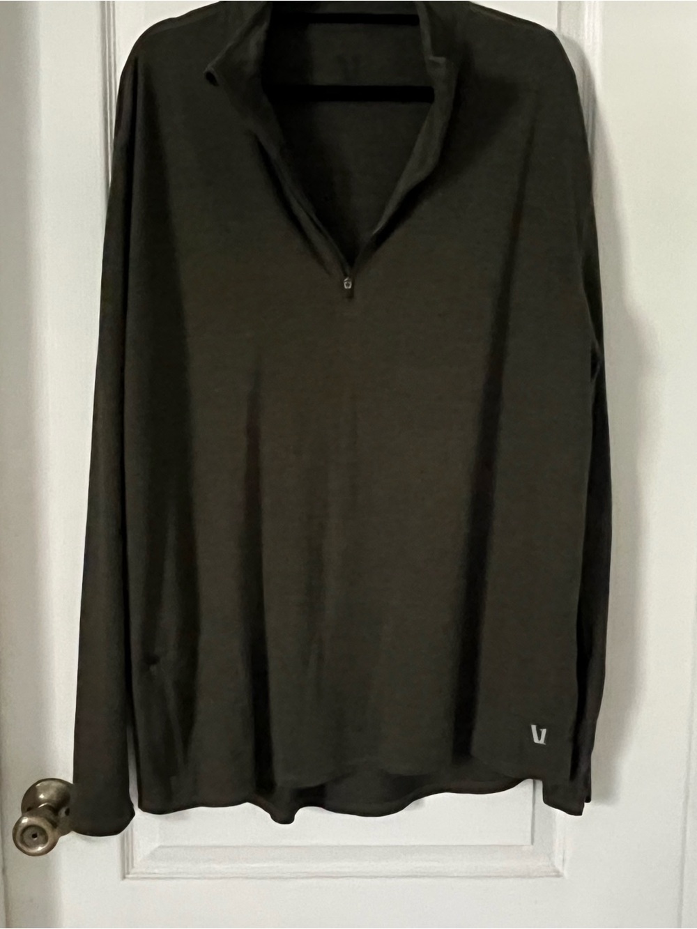 Vuori Men's Zip-Front Sweater in Olive Green